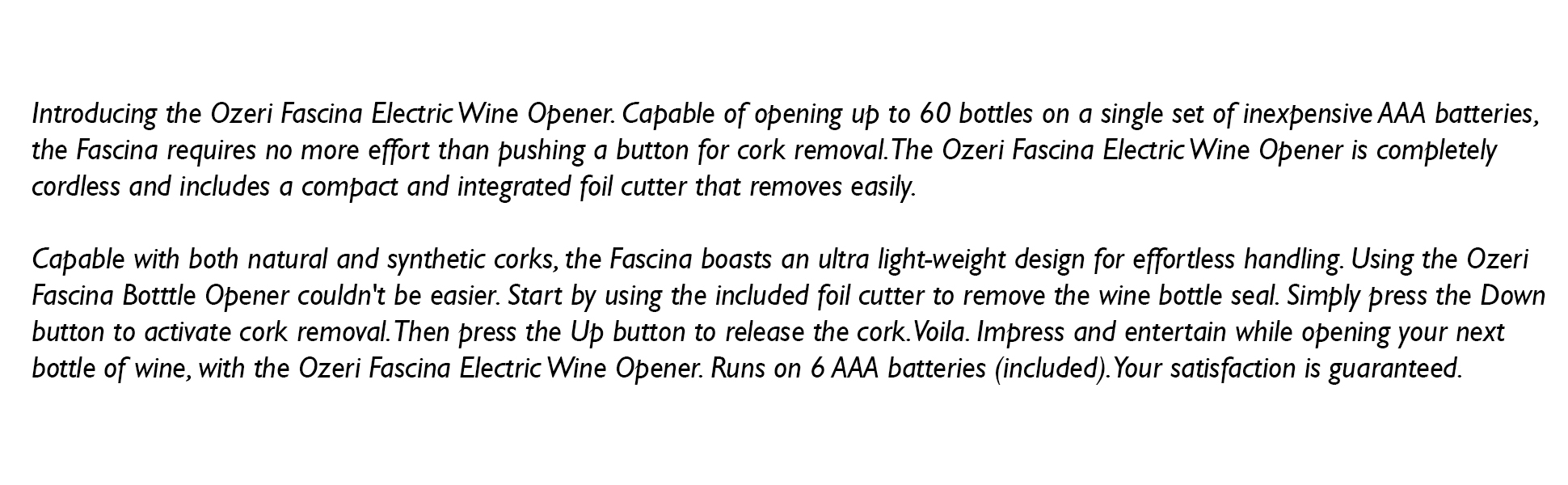 Ozeri Graviti Pro Electric Salt and Pepper Grinder Set, BPA-Free