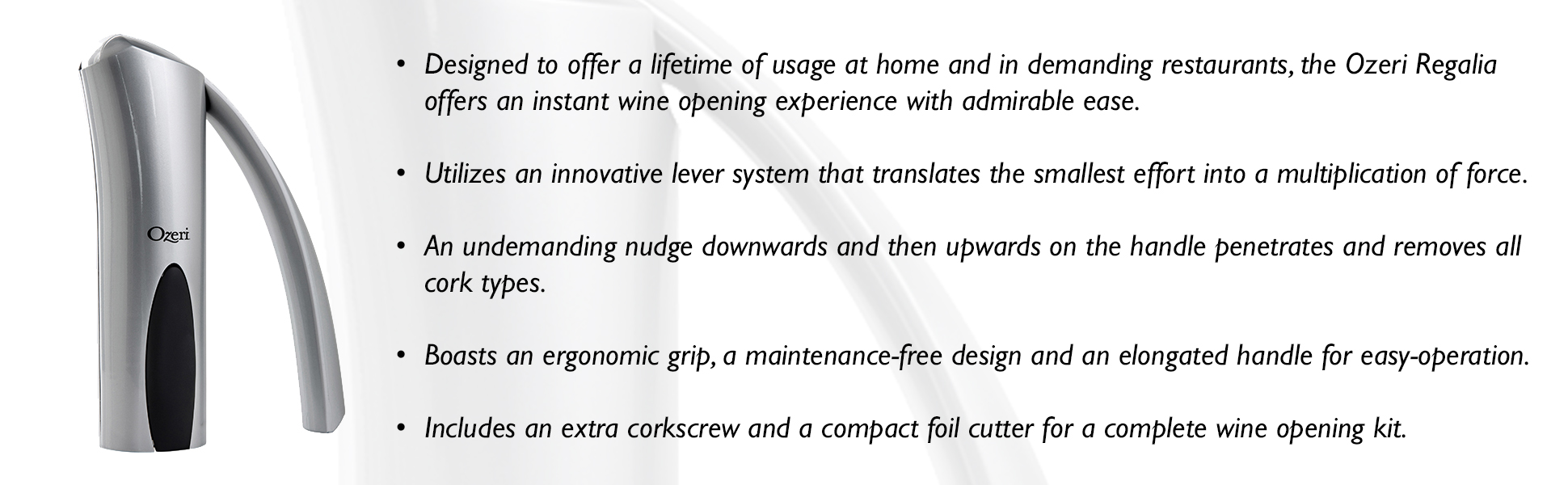 Ozeri REGALIA Corkscrew Wine opener