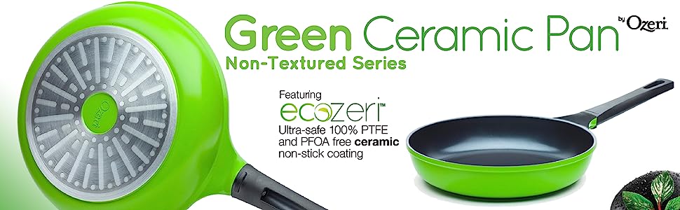 PTFE free pan; eco pan; green pan; griddle; sauce pan