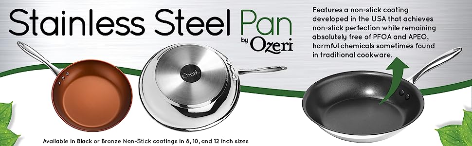 Ozeri Professional Series Ceramic Pan, Hand Cast and Made in Germany