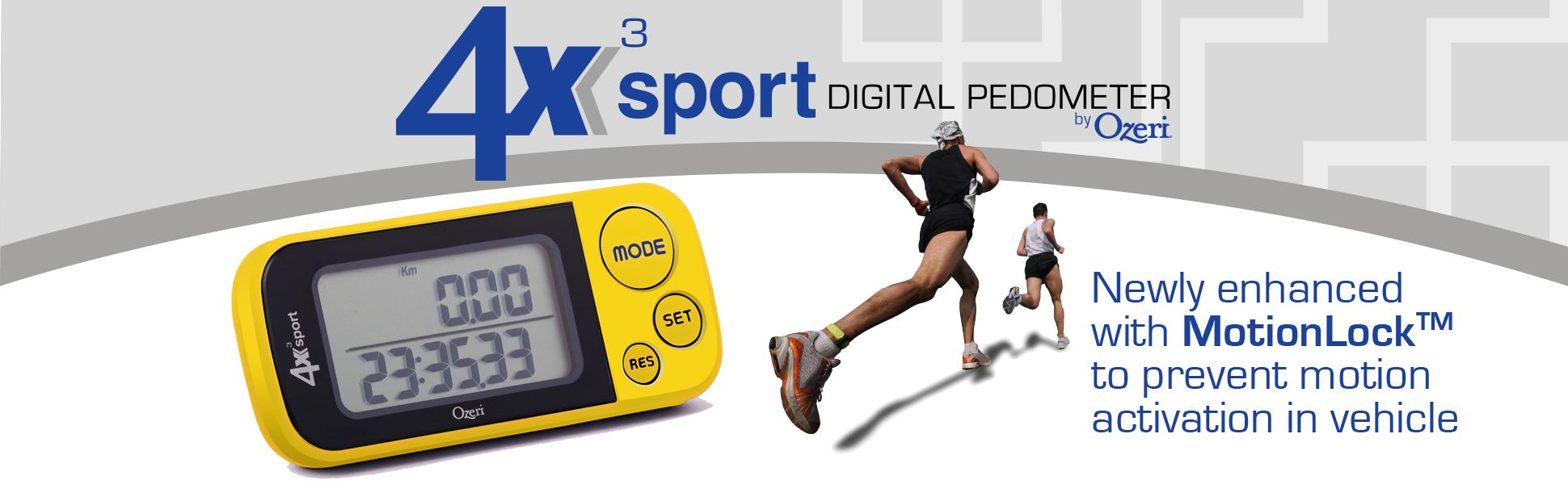 with Multi-Axis Detection & 30 Day Memory Ozeri 4x3sport Tri-Mode Activity Tracker Walk, Run, & Stair Climb 