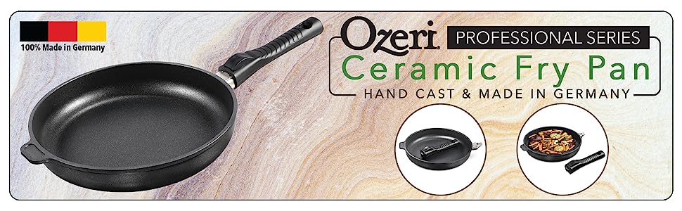 Ozeri Professional Series Ceramic Pan, Hand Cast and Made in Germany