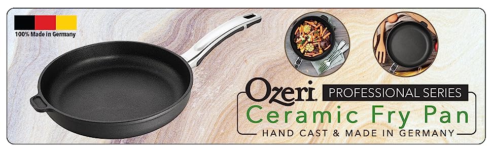 Ozeri Professional Series Ceramic Pan, Hand Cast and Made in Germany